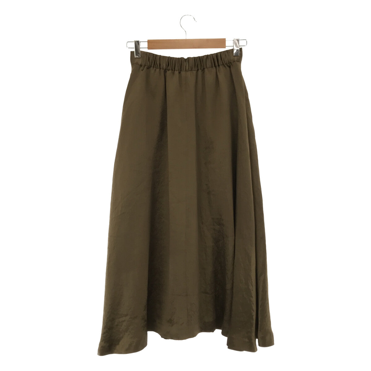 OUTERSUNSET / 아우터 선셋 | 광택 스커트 | M | 카키 | 여성