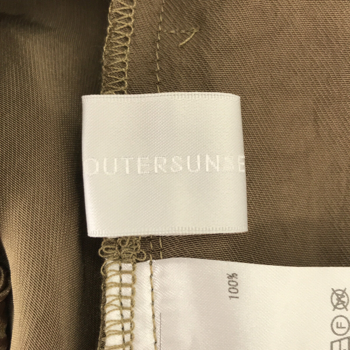 OUTERSUNSET / アウターサンセット | 光沢スカート | M | カーキ | レディース