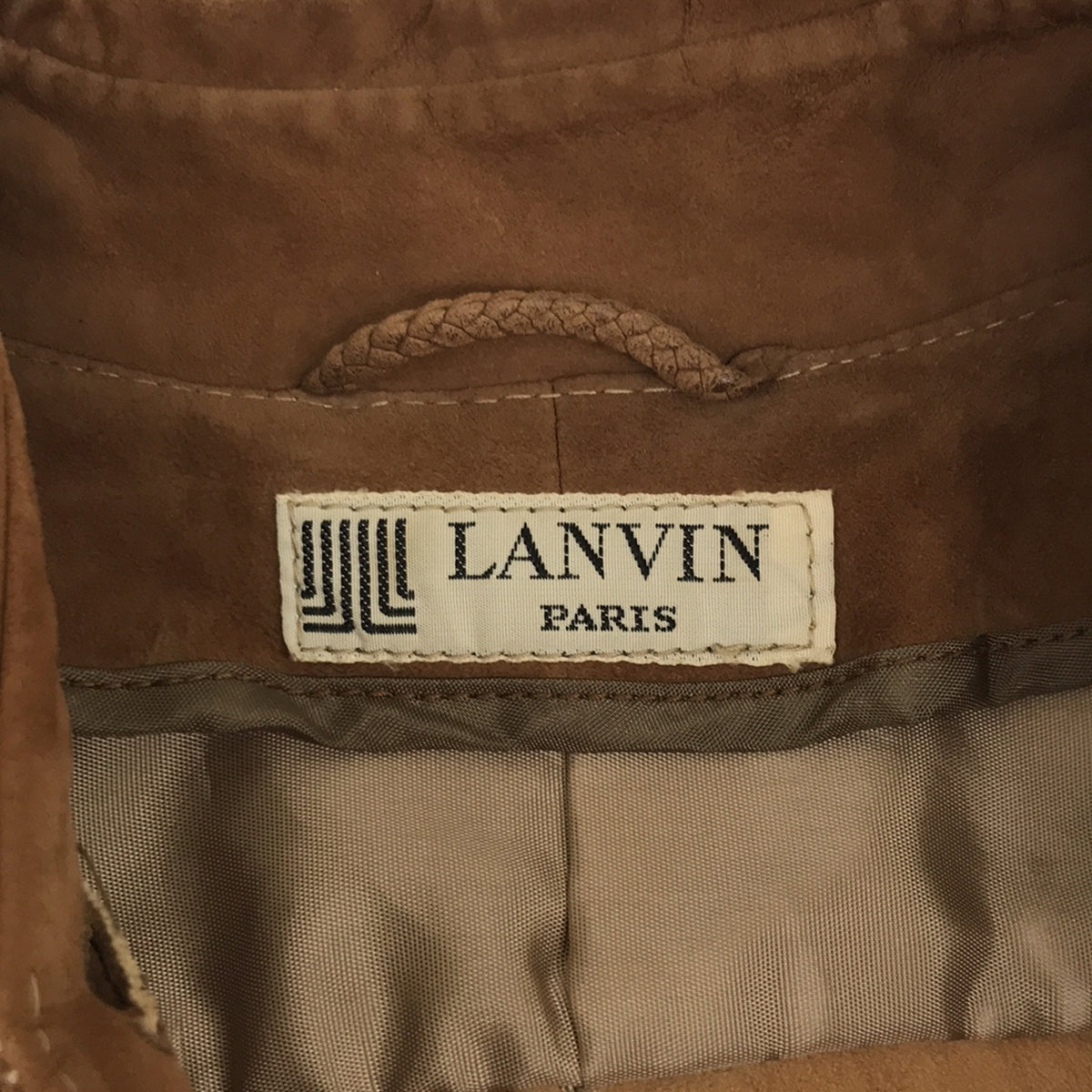 LANVIN / 람방 | 빈티지 스웨이드 가죽 셔츠 재킷 | 베이지 | 여성