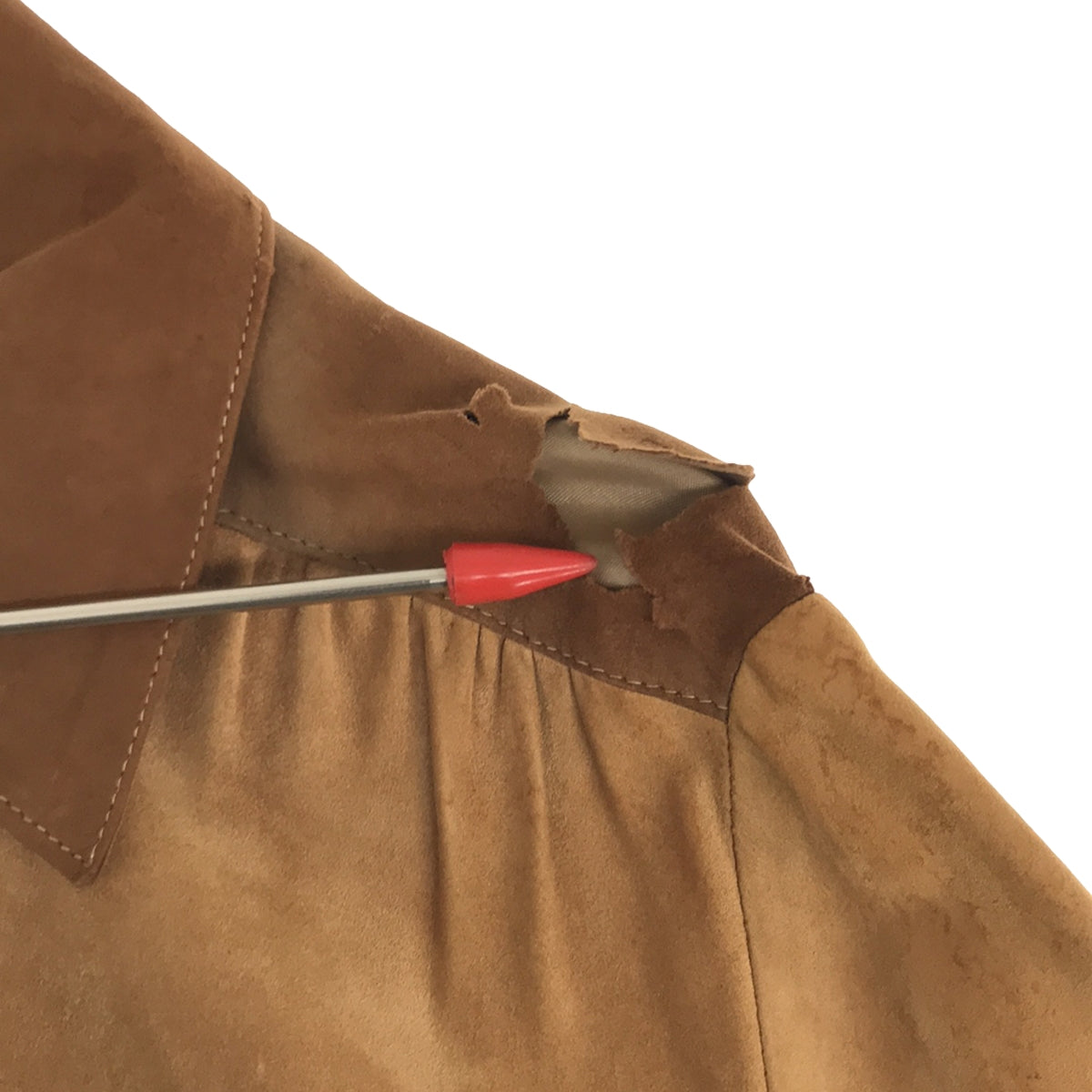 LANVIN / ランバン | ヴィンテージ スエードレザー シャツジャケット | ベージュ | レディース