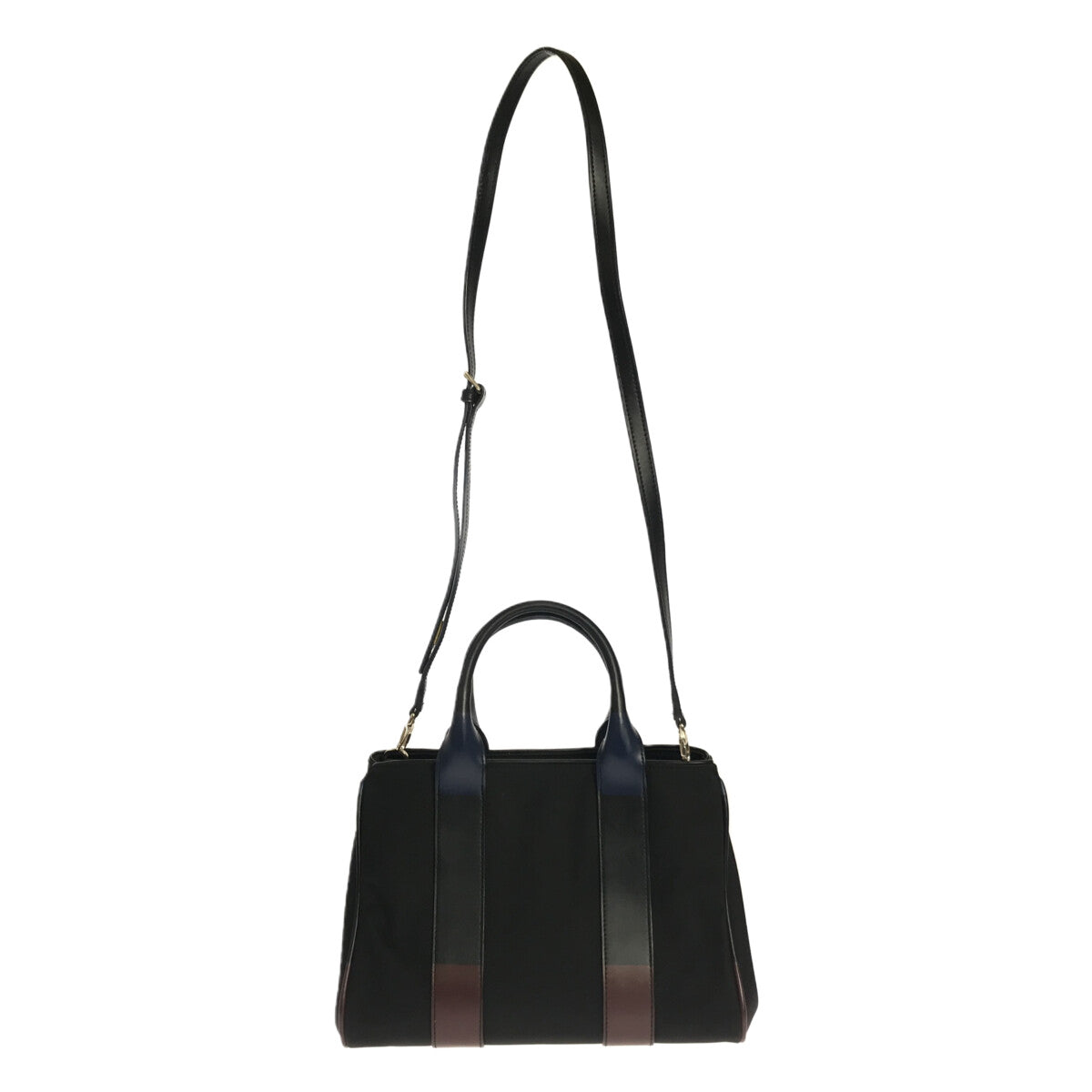 Paul Smith / ポールスミス | 2Way レザーハンドル ショルダー トートバッグ | ブラック | レディース