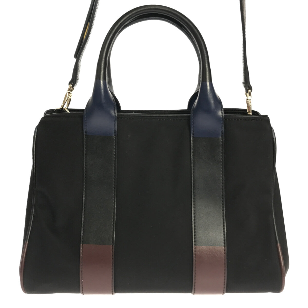Paul Smith / ポールスミス | 2Way レザーハンドル ショルダー トートバッグ | ブラック | レディース
