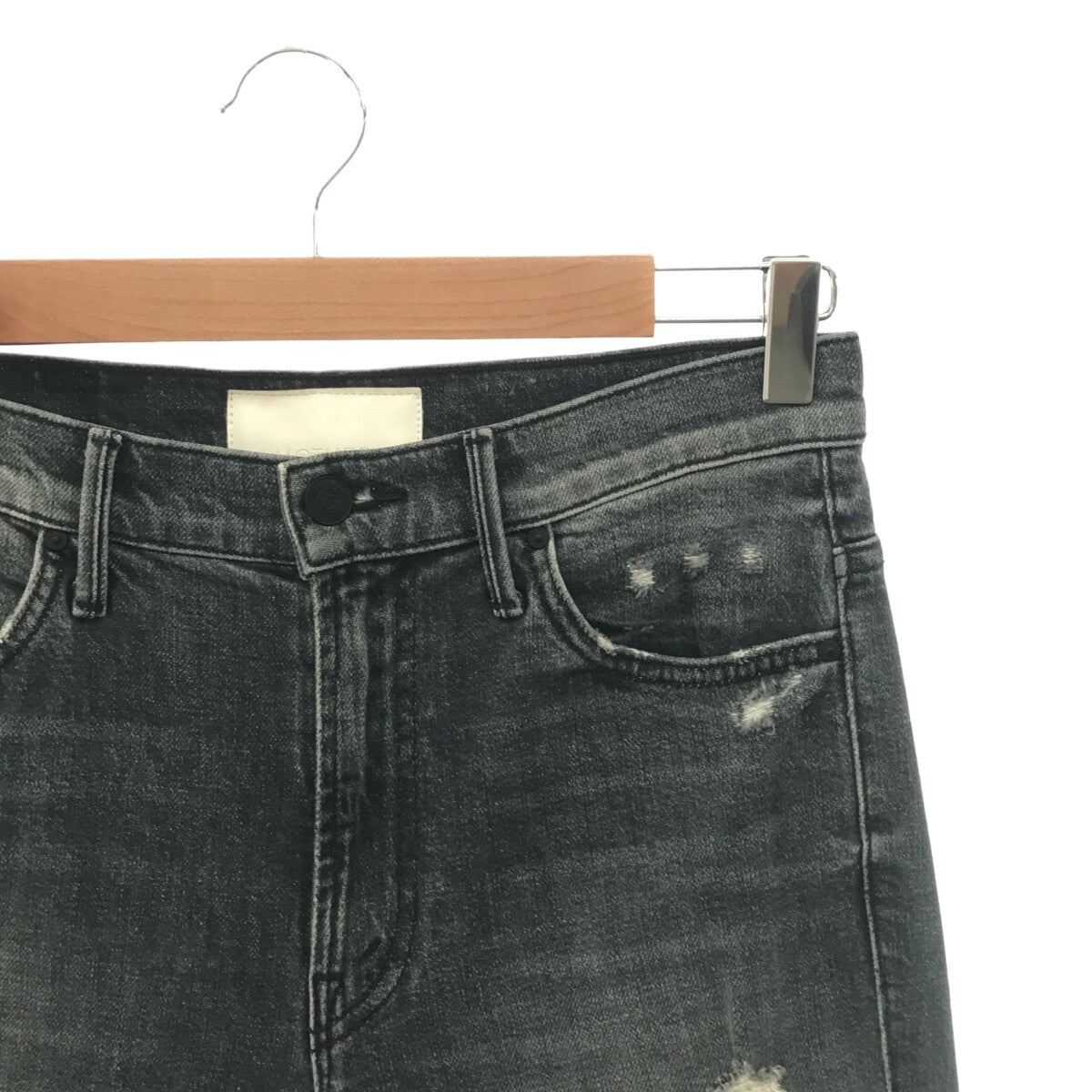 MOTHER / マザー | The Insider Crop Step Chew Jeans | 26 | グレー | レディース