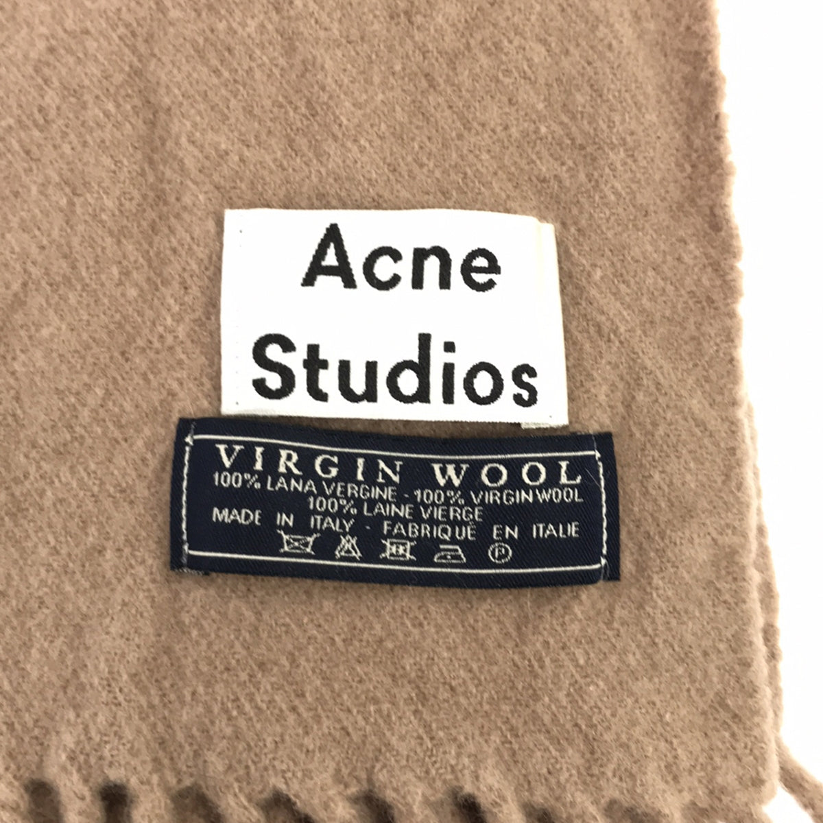 Acne Studios / アクネストゥディオズ | ウール フリンジ 大判マフラー |