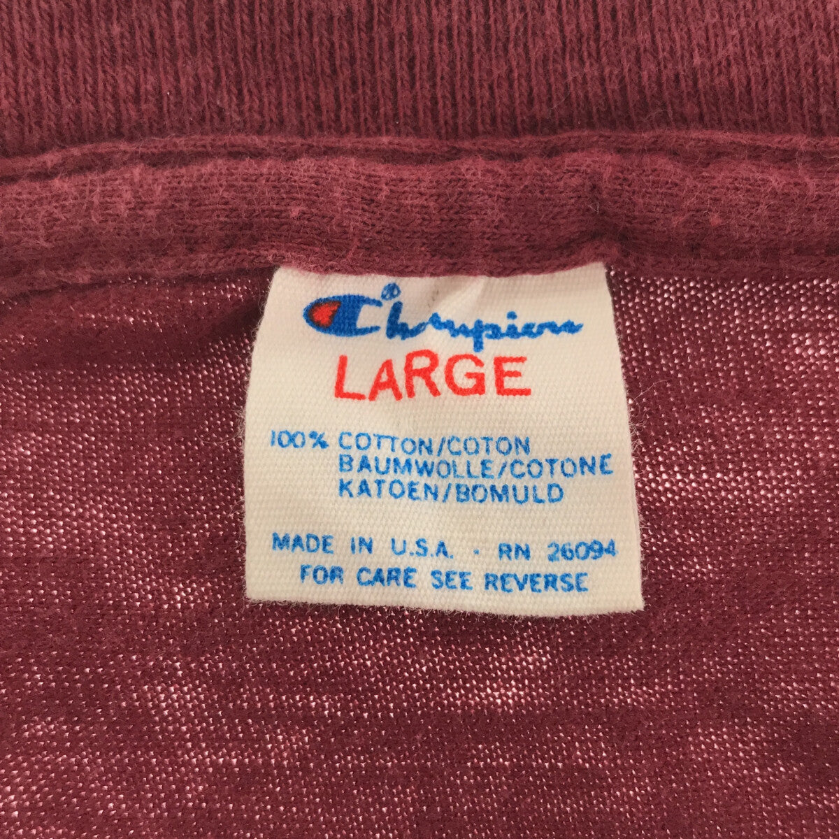 CHAMPION / チャンピオン | 80s～ VINTAGE カレッジロゴ Tシャツ | L