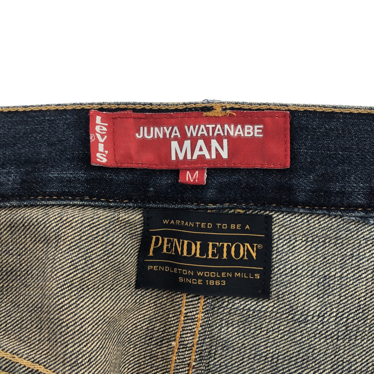 JUNYA WATANABE MAN / ジュンヤワタナベマン | 2022AW | × PENDLETON × Levi's 503 デニムパンツ パッチワークデニムパンツ | M | インディゴ | メンズパンツ