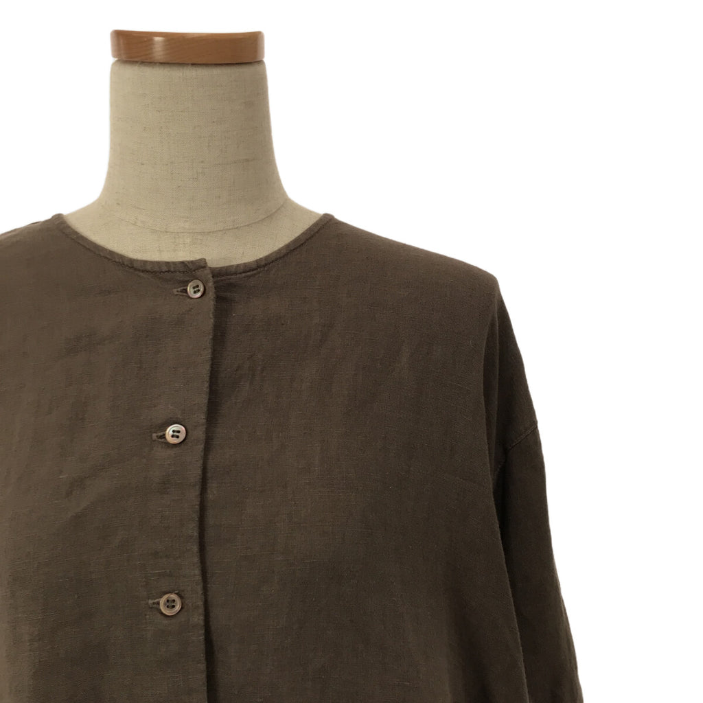 nest robe / ネストローブ | 2020AW | リネン タッカー付き フレアワンピース | F | グレー | レディース