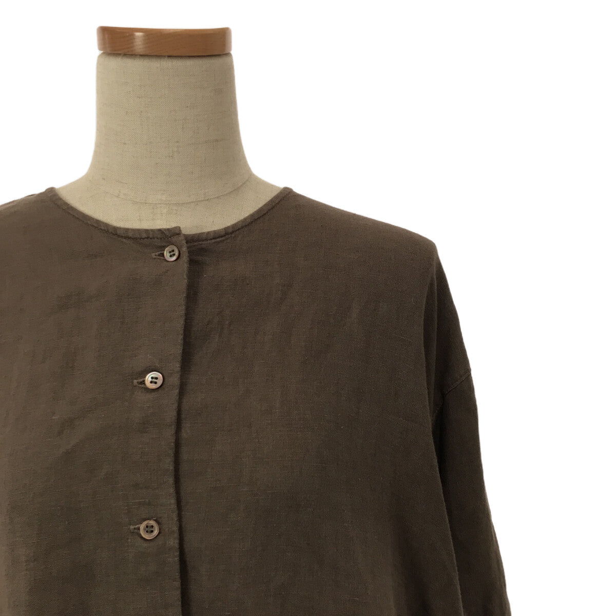 nest robe / ネストローブ | 2020AW | リネン タッカー付き フレアワンピース | F | グレー | レディース