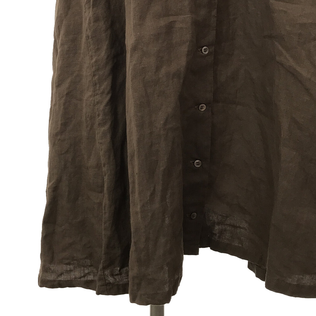 nest robe / ネストローブ | 2020AW | リネン タッカー付き フレアワンピース | F | グレー | レディース