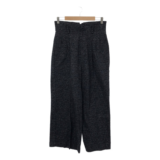 【美品】  foufou / フーフー | 2023AW | fancy tweed wide pants ワイドパンツ | 1 | ネイビー | レディース