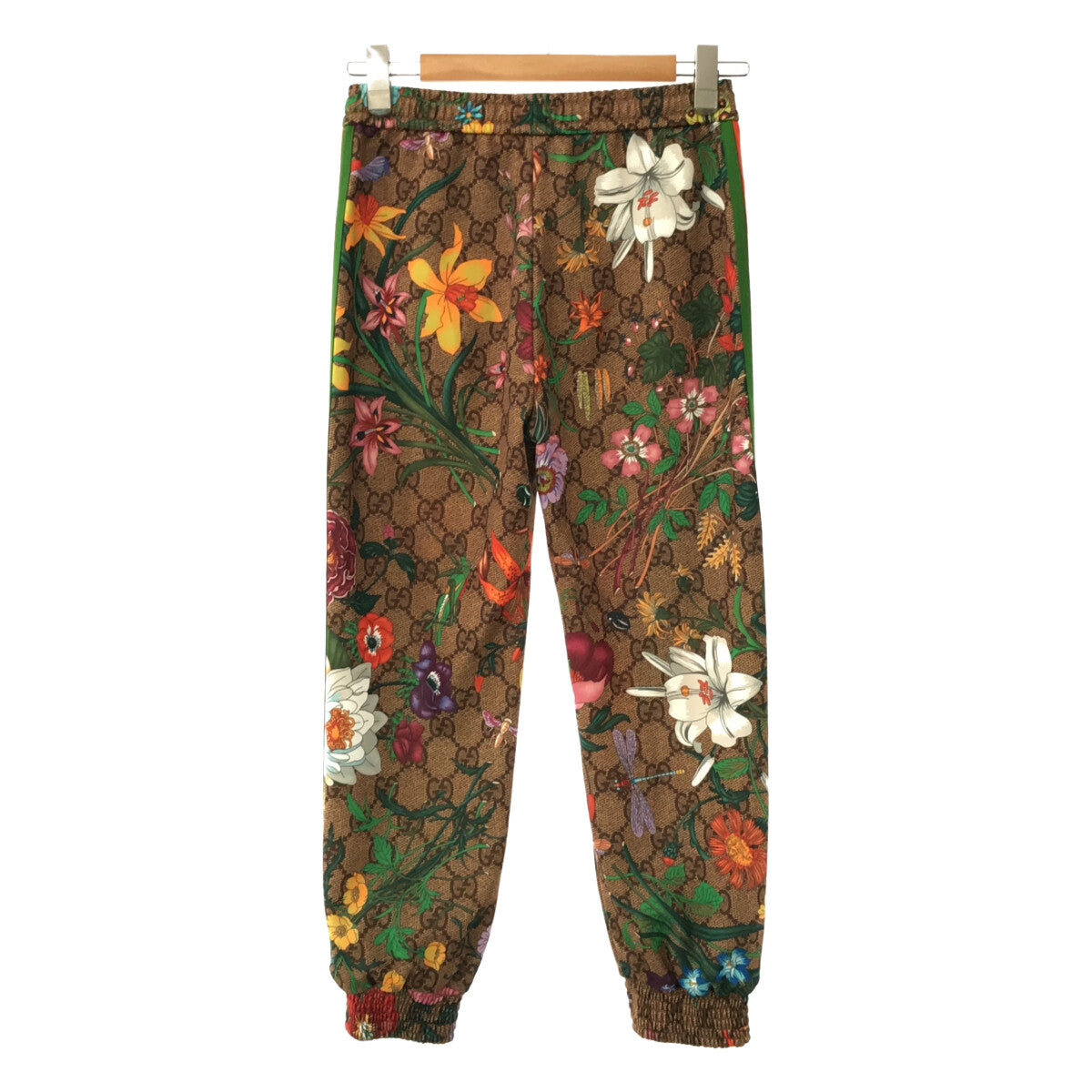 GUCCI / グッチ | 605437 FLORAL PRINT TROUSERS GG 総柄 フローラル ジョギング パンツ サイド ライン |  XS |