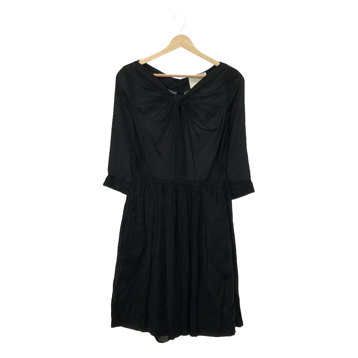 3.1 Phillip Lim |絲綢圓點前絲帶連身裙 | 0 |黑色 |女性的