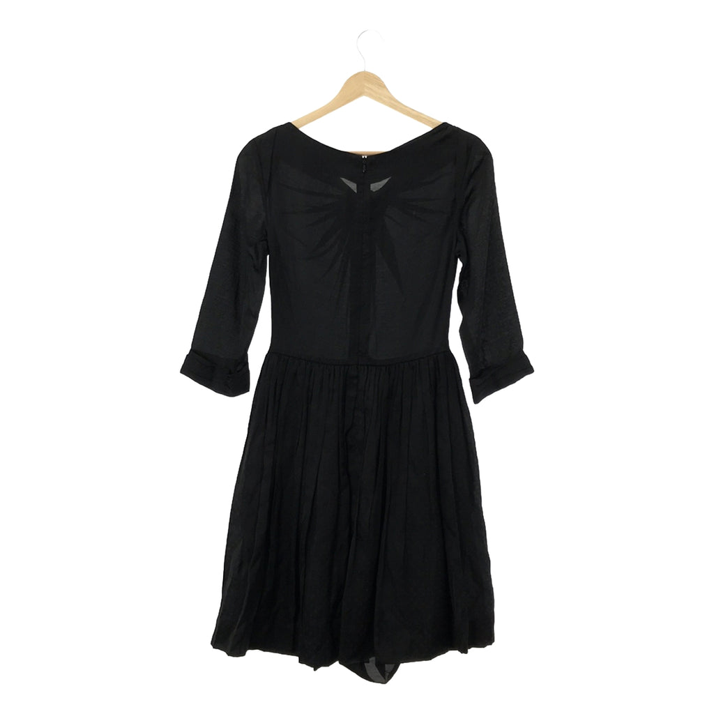 3.1 Phillip Lim |絲綢圓點前絲帶連身裙 | 0 |黑色 |女性的