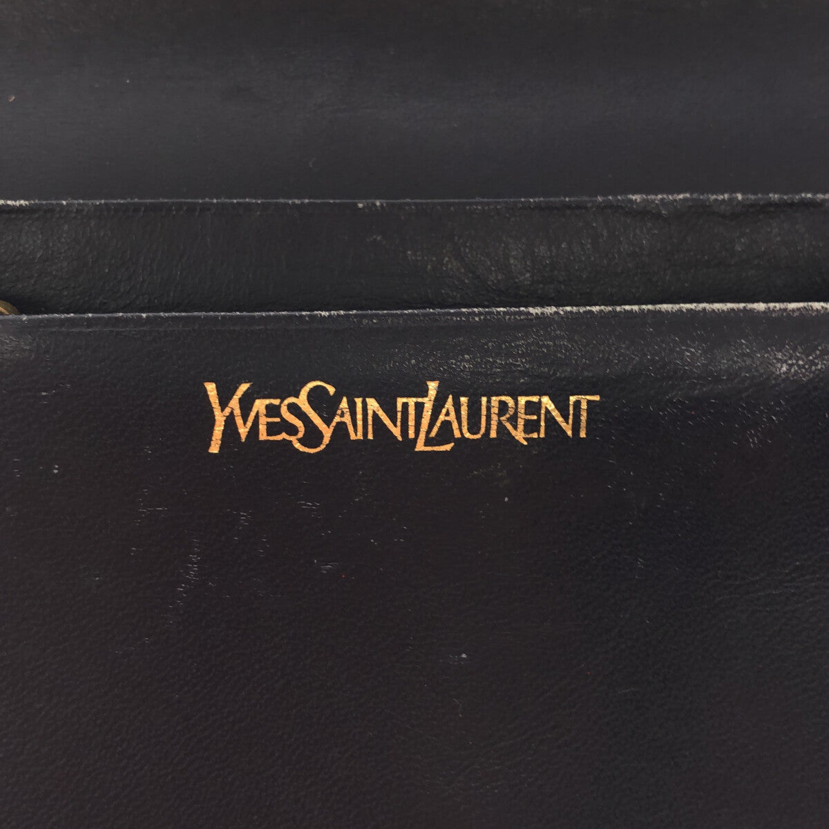 YVES SAINT LAURENT / イヴサンローラン | OLD / オールド パネル コンパクト レザー ウォレット |