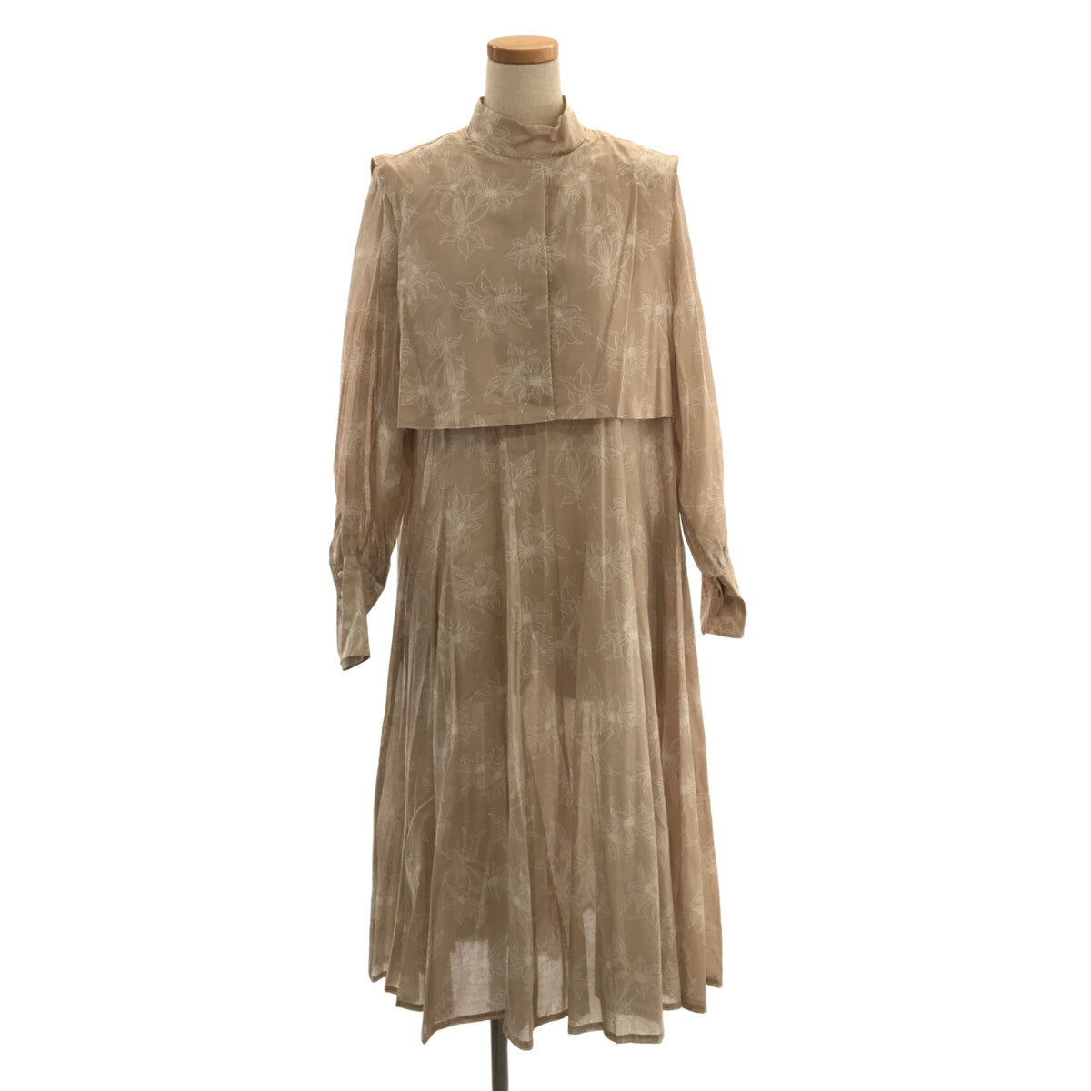 【美品】  foufou / フーフー | はなたば #02 クレマチス ワンピース | 0 | ベージュ | レディース