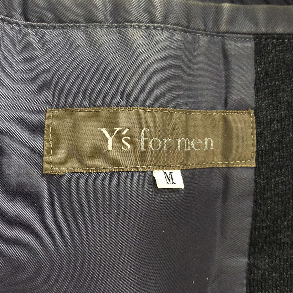 Y's for men / ワイズフォーメンヨウジヤマモト | 90s ヴィンテージ ウール 襟リブ MA-1モチーフ ロングジャケット |