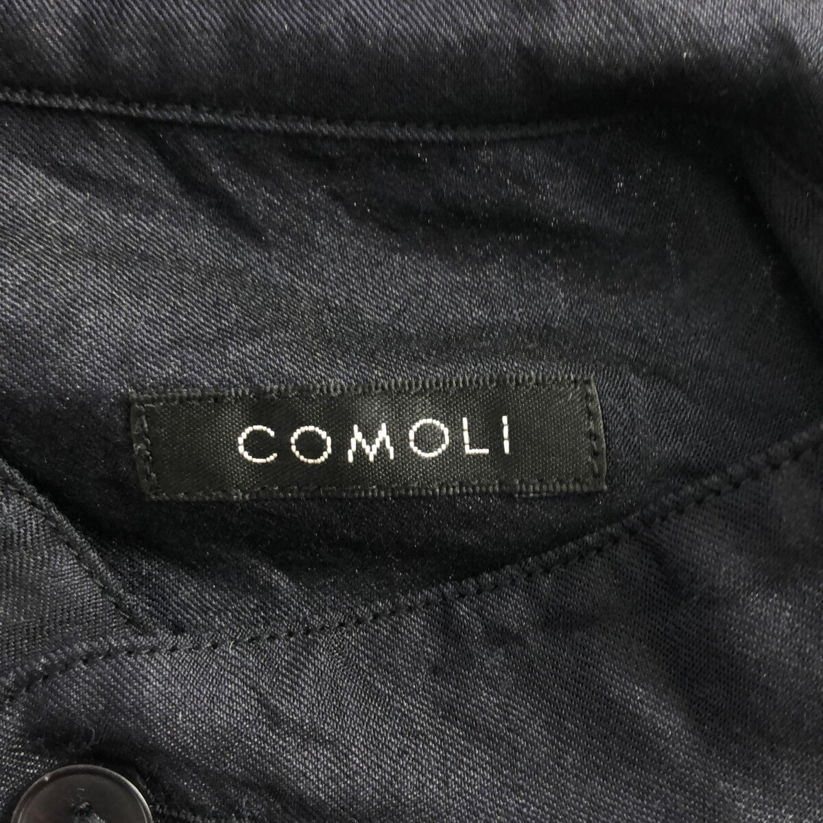 【美品】  COMOLI / コモリ | X01-02016 / ウールシルクプルオーバーシャツ | 2 | ネイビー | メンズ