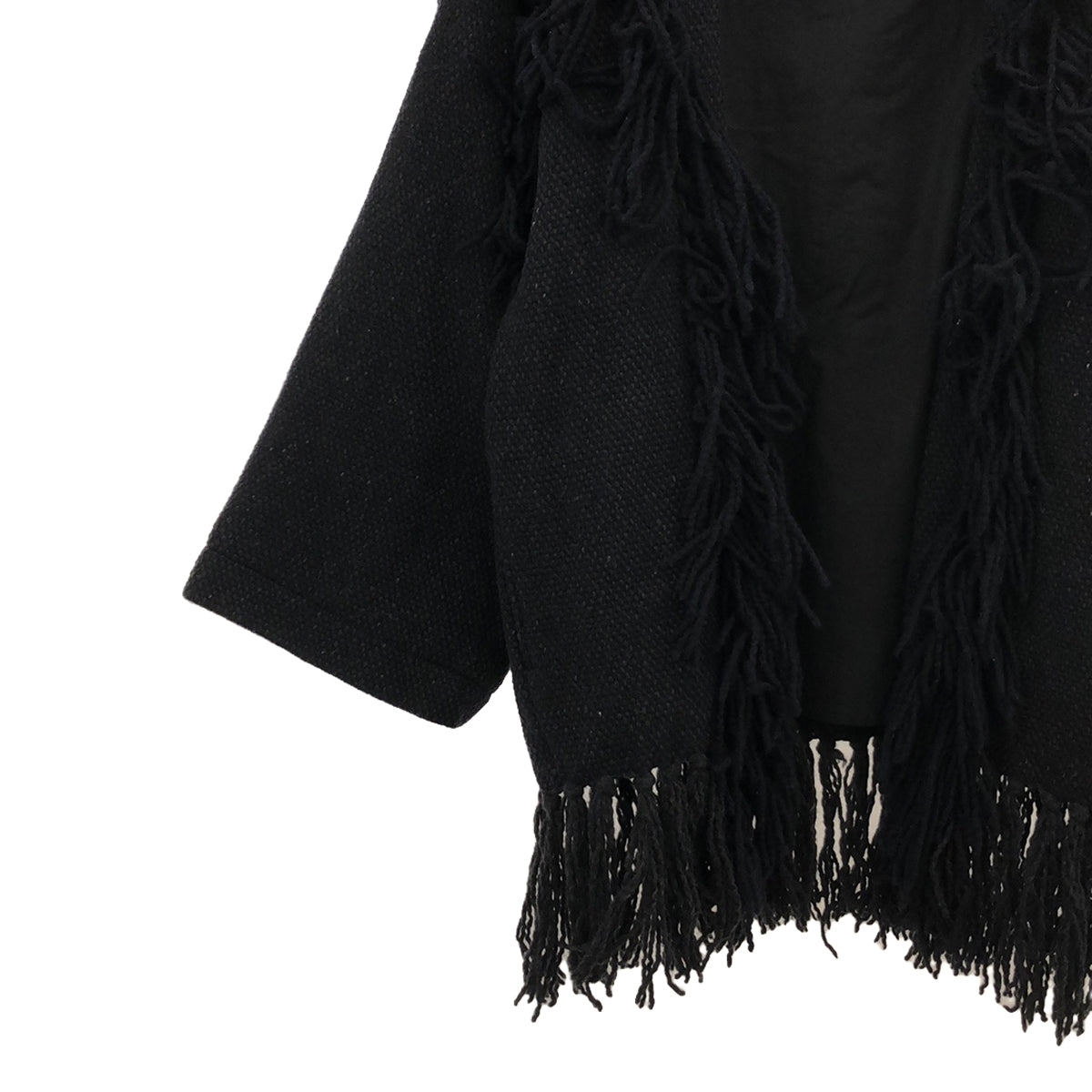 【미품】 NOWOS / 노워스 | Fringe jacket 재킷 | M | 블랙 | 여성