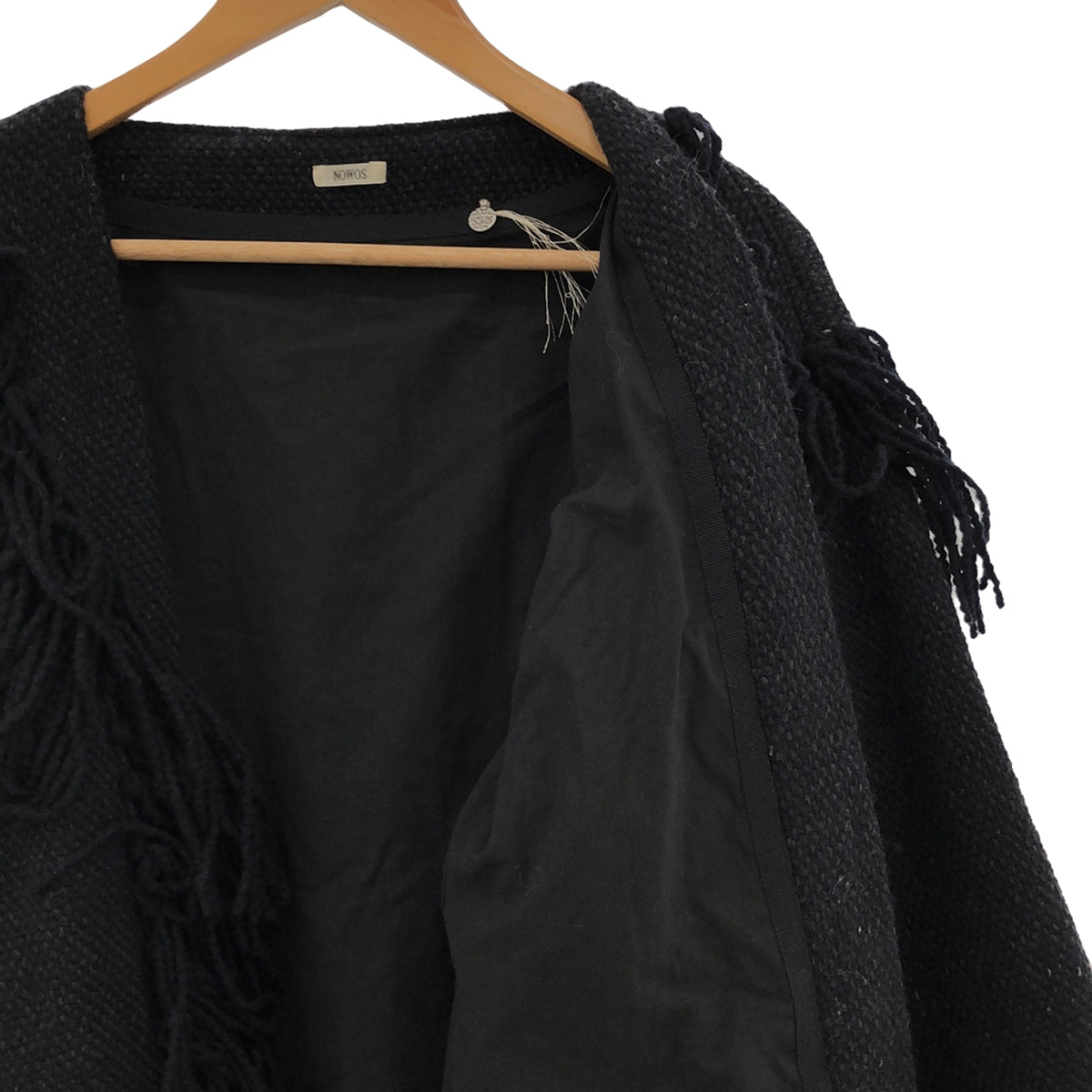 【미품】 NOWOS / 노워스 | Fringe jacket 재킷 | M | 블랙 | 여성