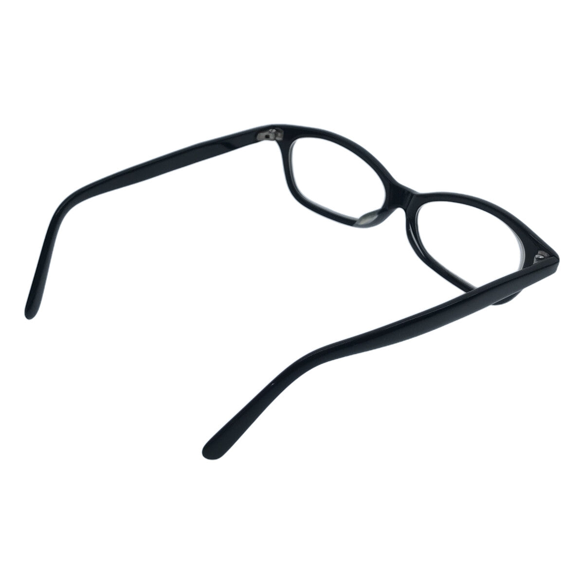 ブラック白山眼鏡店 ハクサンガンキョウ メガネ 度なし フルリム ブラック 保存袋付き