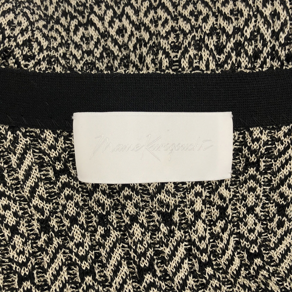 【美品】  Mame Kurogouchi / マメクロゴウチ | 2020SS | Mixed Knitted Fabric Peplum ドレス | 1 | ブラック / マルチカラー | レディース