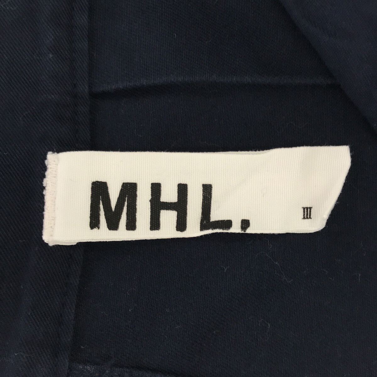 MHL. / エムエイチエルマーガレットハウエル | コットンツイル タック フレアスカート | 3 | ネイビー | レディース