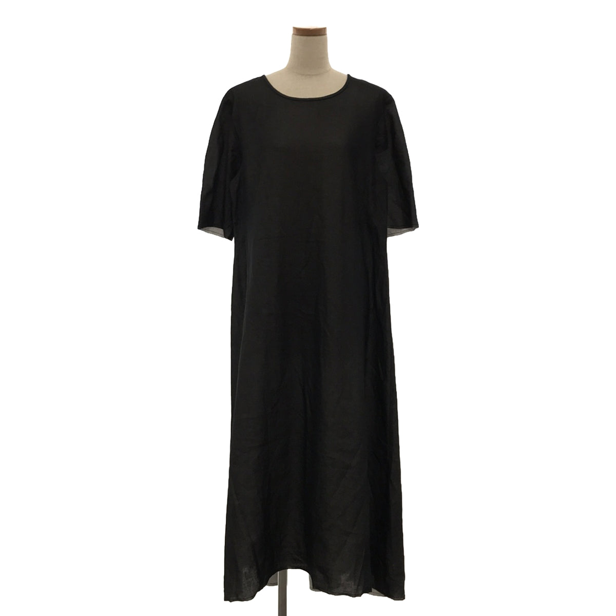 Un-namable / 언네이마블 | 크루넥 와이드 플레어 원피스 | M | 블랙 | 여성