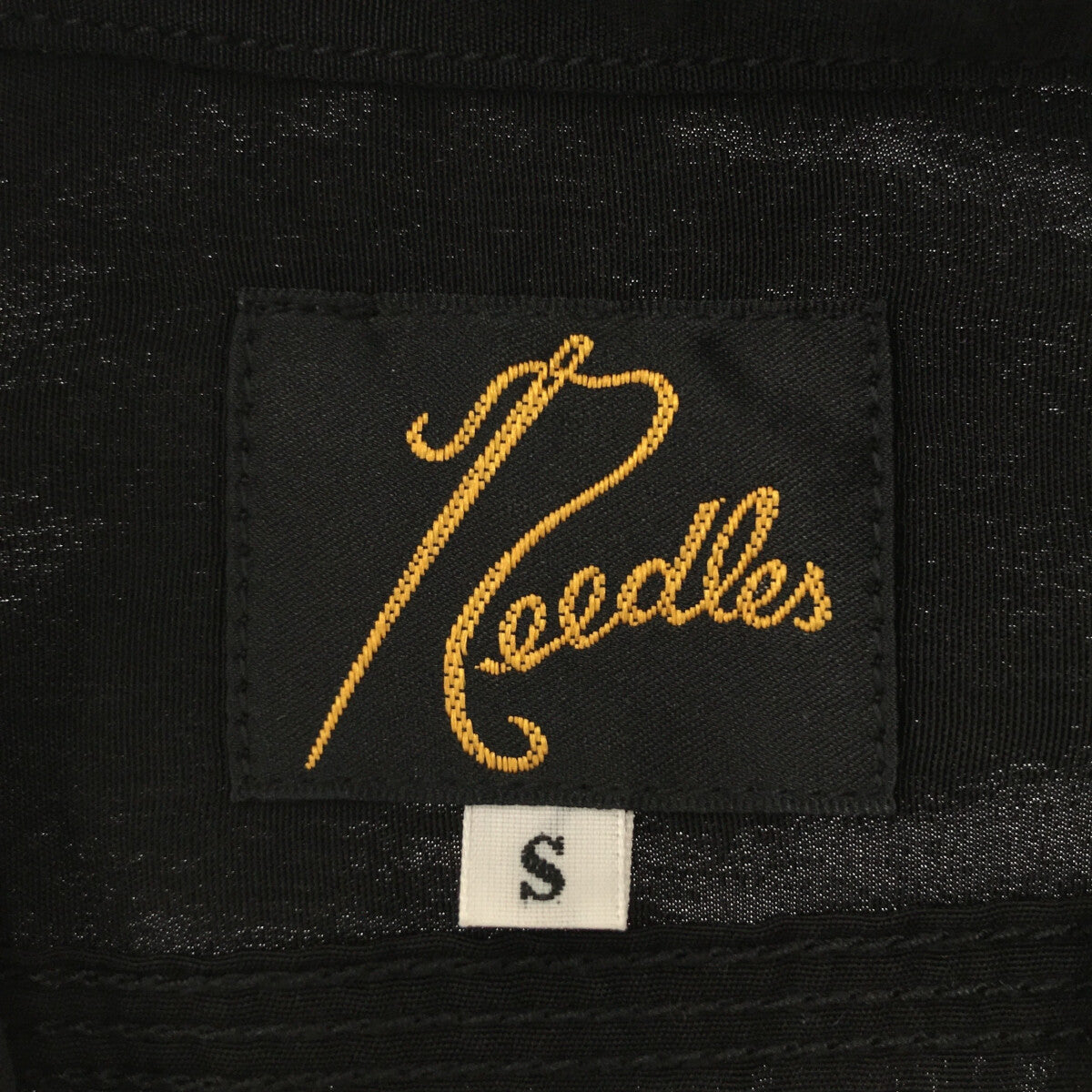 【美品】  Needles / ニードルス | S/S Work Shirt-Poly Cloth / パピヨン ワークシャツ | S | ブラック | メンズメンズ