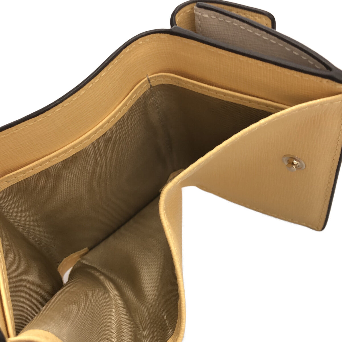 【미품】 FURLA / 후루라 | 바빌론 미니 지갑 | 그레이지/크림 옐로우 | 여성