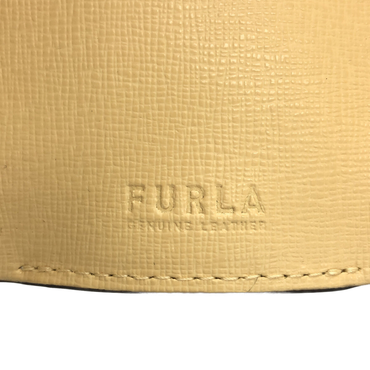 【美品】  FURLA / フルラ | バビロン ミニウォレット | グレージュ/クリームイエロー | レディース