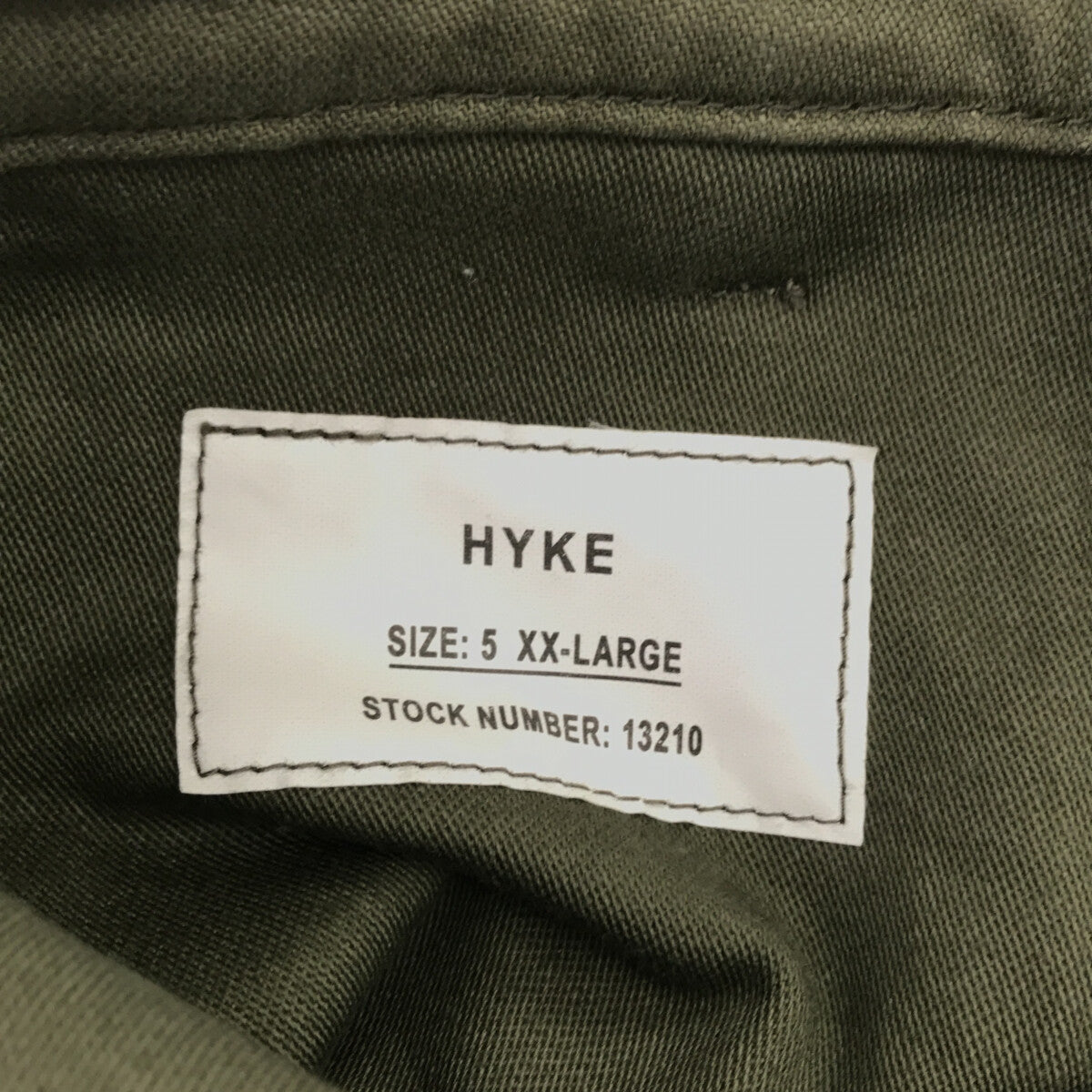 HYKE / ハイク | 2022SS | BACK SATIN BAKER PANTS バックサテン ベイカーパンツ | 5 | OLIVE  DRAB | メンズ