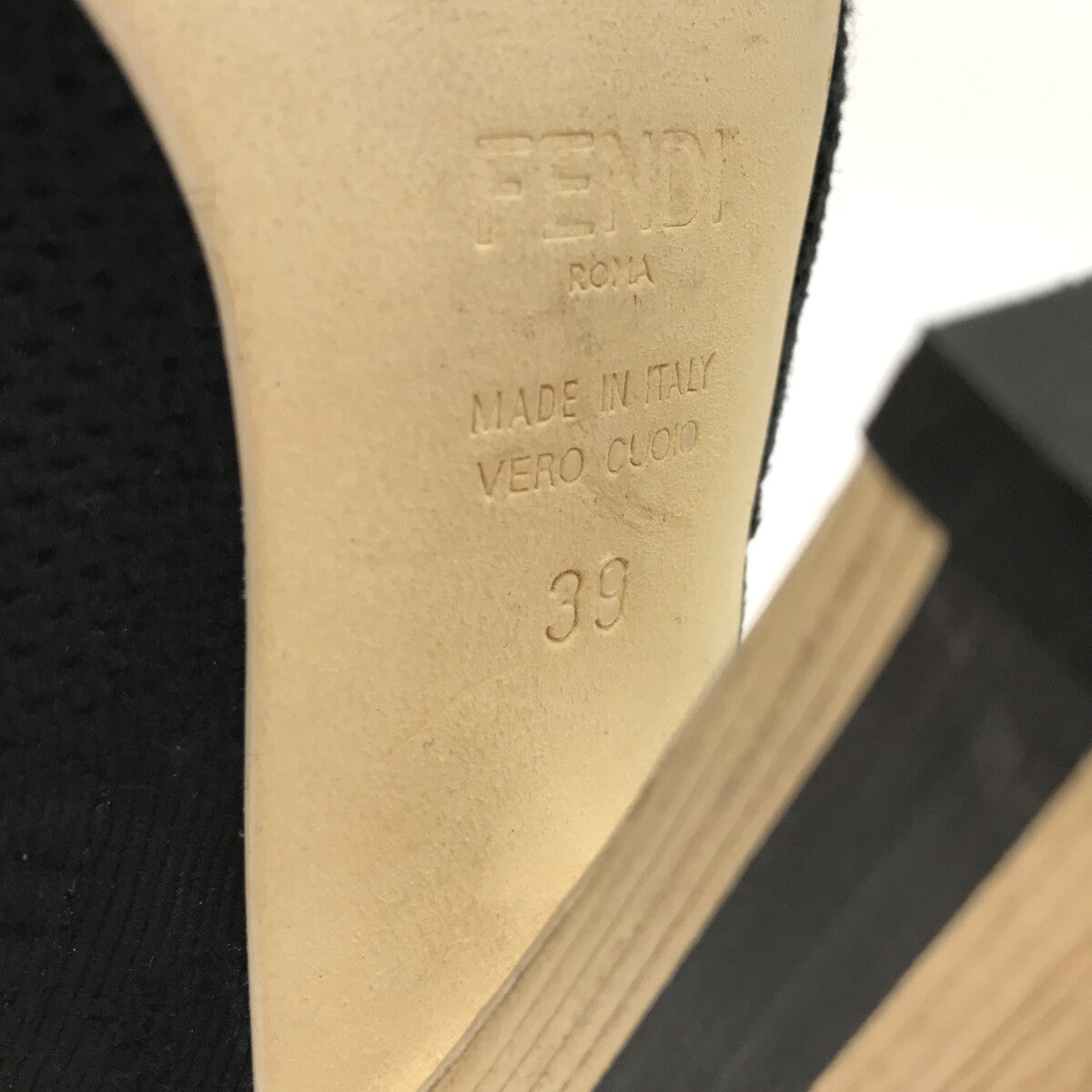 FENDI ロココ ソックスブーツ ショート レザー  39 サイズ　ブラック