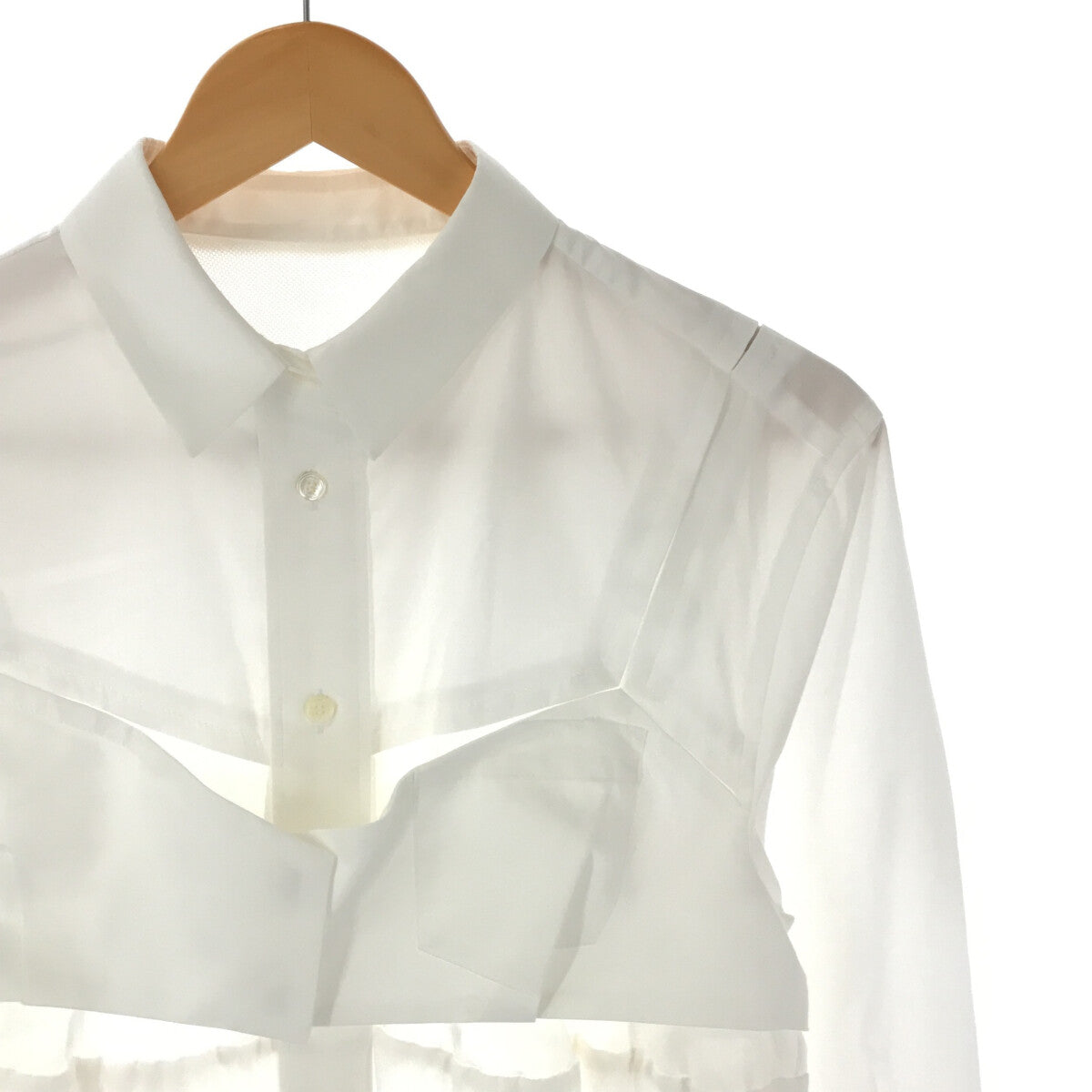 sacai / サカイ | 2022 | Cotton Poplin Shirt 切替 ビスチェ 