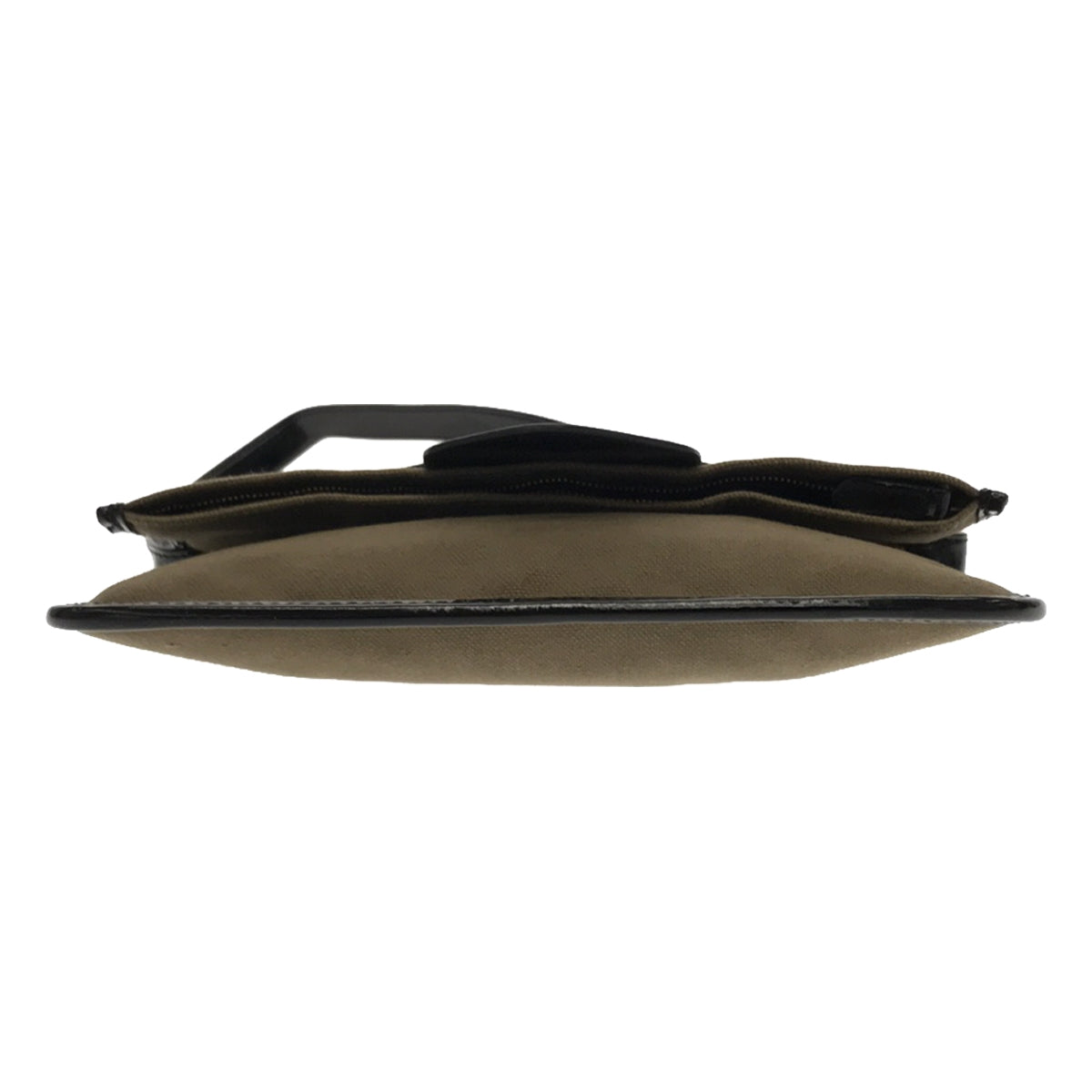TILA MARCH | Canvas enamel shoulder bag | Black/khaki | Women's