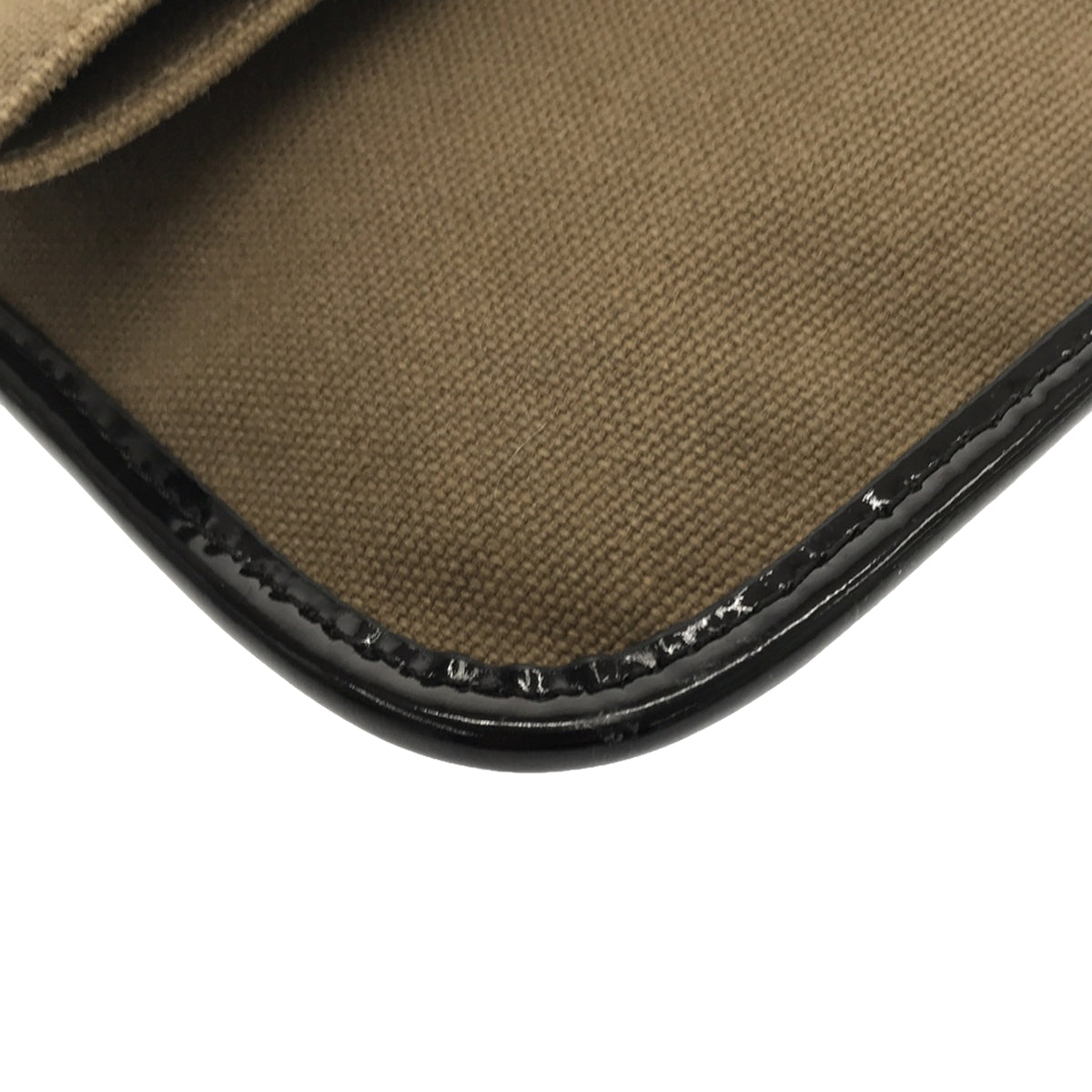 TILA MARCH | Canvas enamel shoulder bag | Black/khaki | Women's