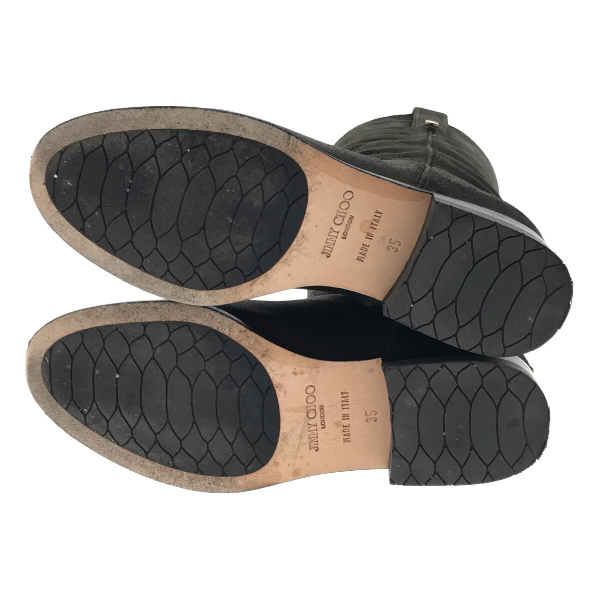 [品相良好] JIMMY CHOO | Hudson 皮革 Pecos 靴子 |尺寸 35 |黑色 |女性的
