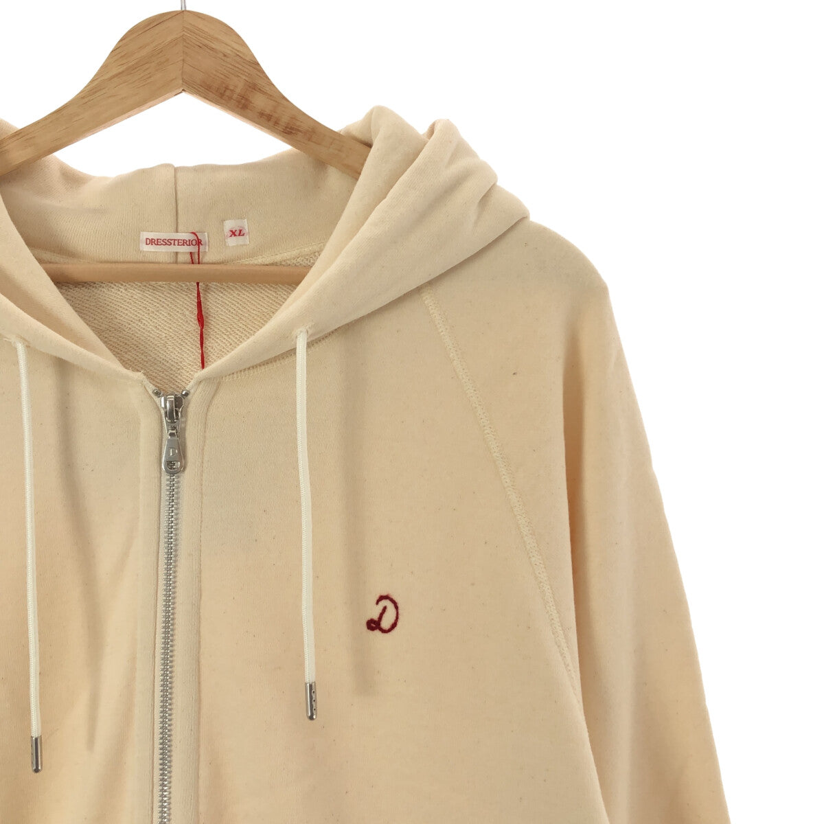 【美品】  DRESSTERIOR / ドレステリア | 吊裏ライトジップアップパーカー ユニセックス | XL | アイボリー | レディース