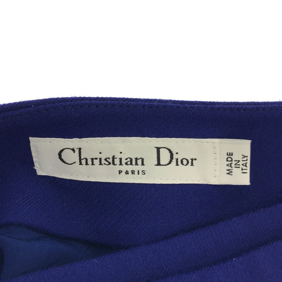 【美品】 Christian Dior / クリスチャンディオール | ウール ビジューボタン スカート | 36 | ネイビー | レディース