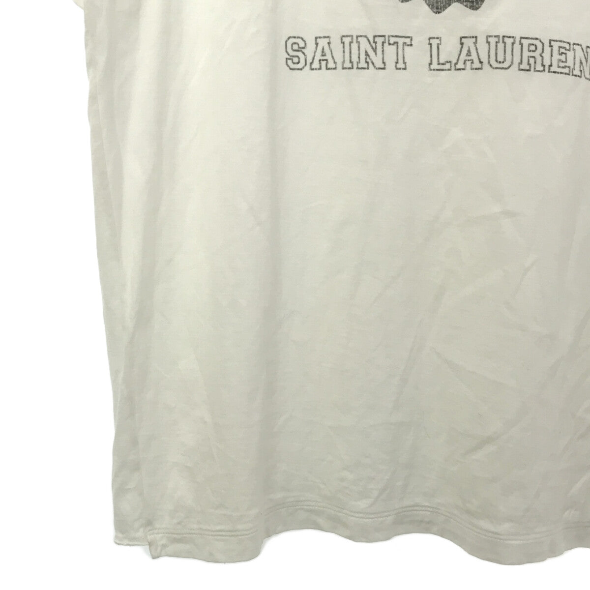 SAINT LAURENT / サンローラン | カレッジ クルーネックTシャツ | XS ...
