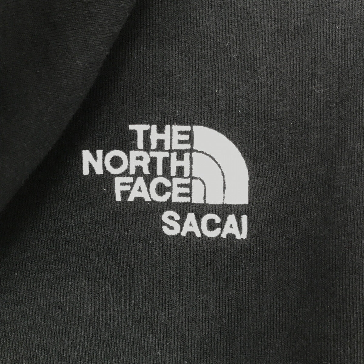 sacai / サカイ | × THE NORTH FACE / ノースフェイス  ロゴ スウェット プルオーバー フーディ | S | ブラック | メンズトップス