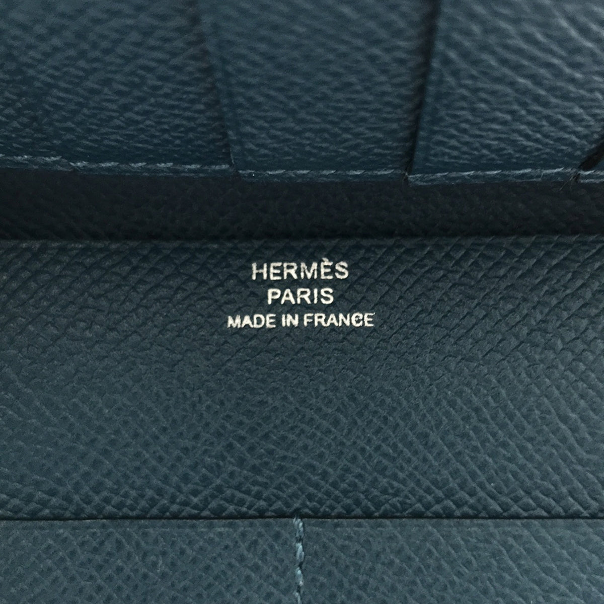 【美品】  HERMES / エルメス | ヴォーエプソン 2つ折り 札入れ 長財布 | コルヴェール ブルー | レディース