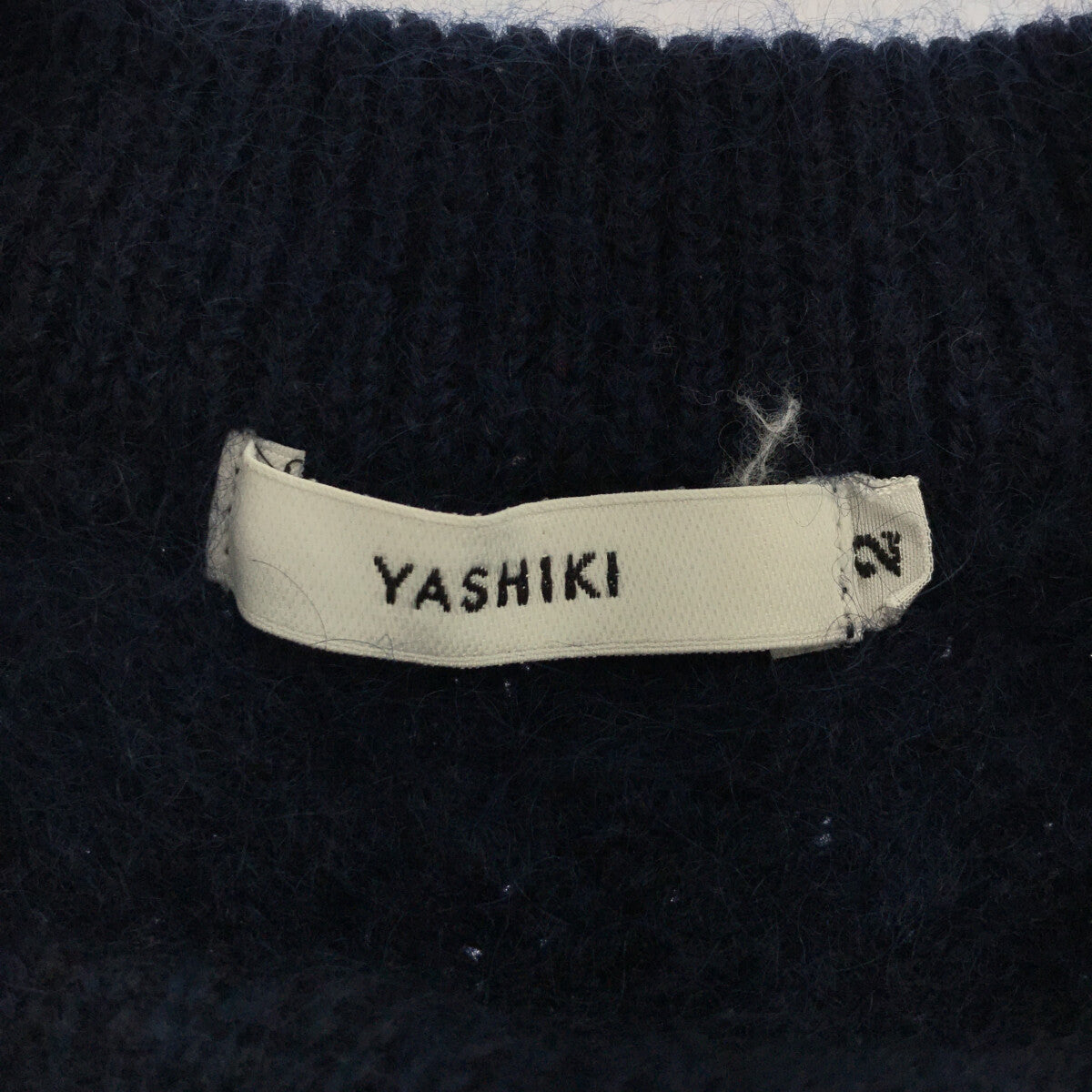 【美品】 YASHIKI / ヤシキ | 2019AW | Yukitsuri Knit ニット ユニセックス | 2 | ネイビー | メンズ
