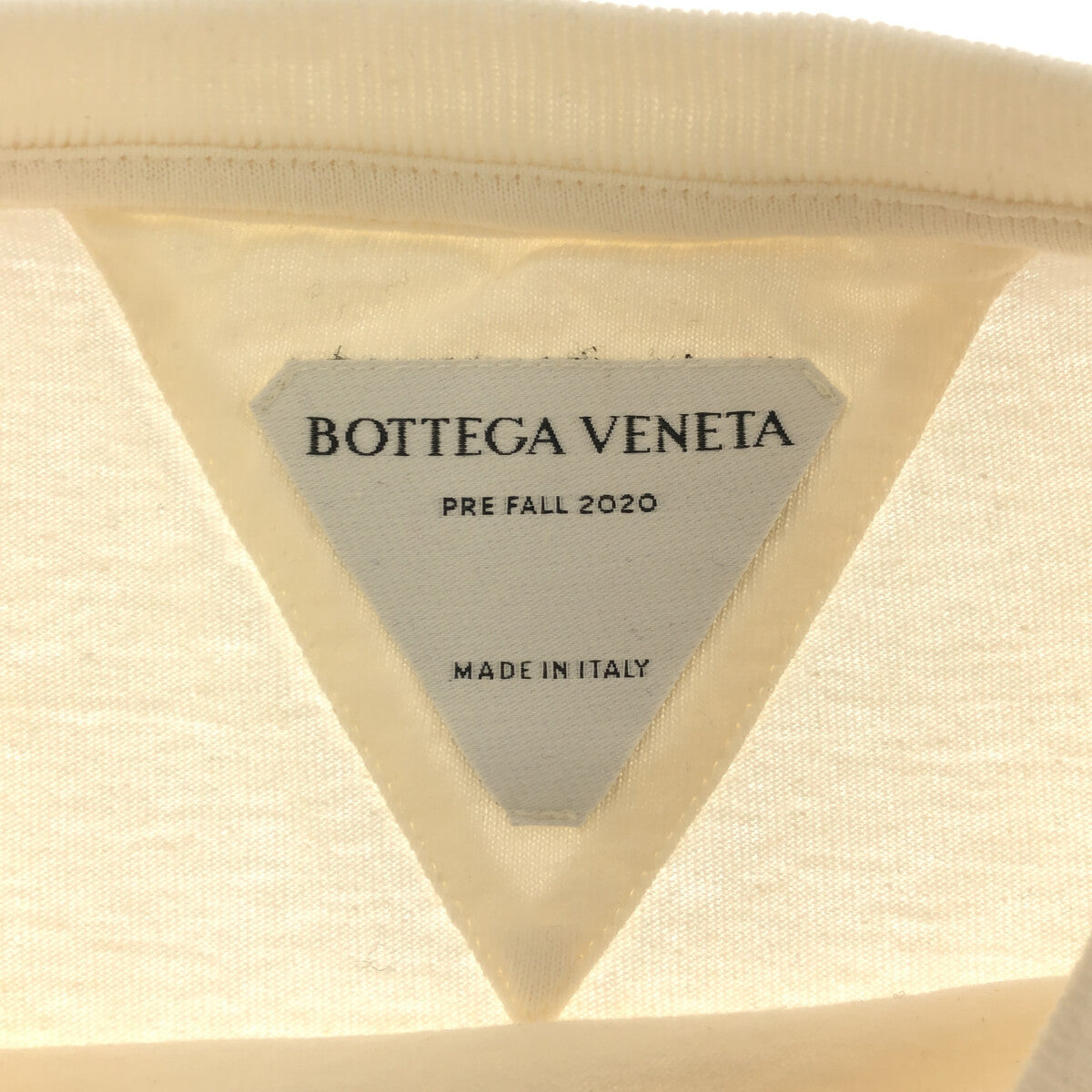 645cm肩幅極美品□BOTTEGA VENETA/ボッテガヴェネタ 563349 イントレチャートパッチ付き  ロゴ刺繍 オーバーサイズ 半袖Tシャツ カーキ 44 伊製 正規