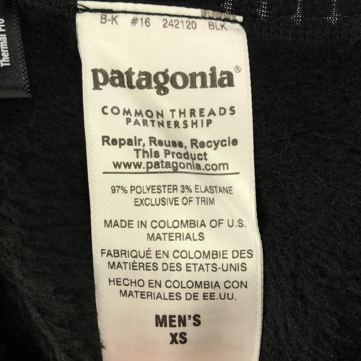 【美品】  Patagonia / パタゴニア | R2 JACKET フリースジャケット | XS | ブラック | メンズ