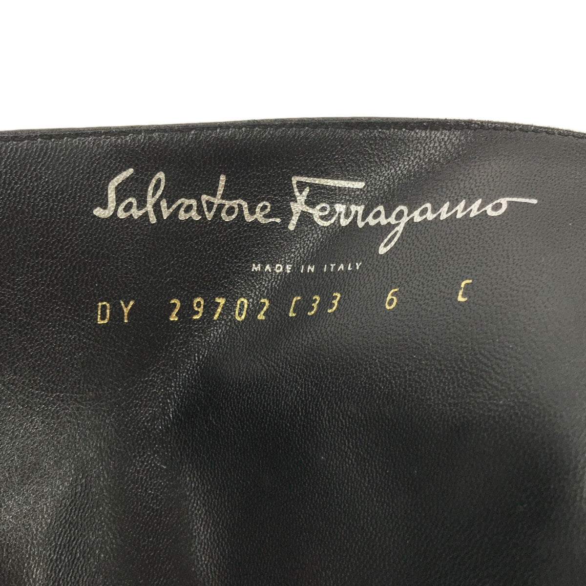 Salvatore Ferragamo / サルヴァトーレフェラガモ | ガンチーニロゴ ロングブーツ | 6 | ブラック | レディース