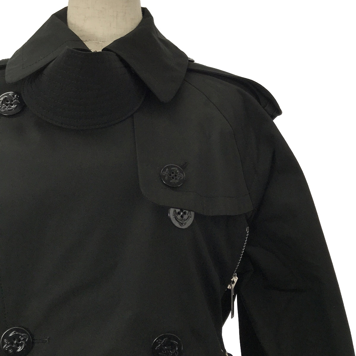 【美品】  sacai / サカイ | 2019AW | コットンコーティング トレンチジャケット | 1 | ブラック | レディース