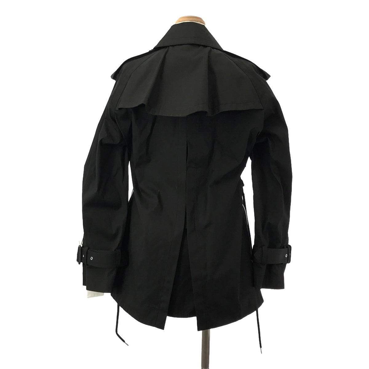 【美品】  sacai / サカイ | 2019AW | コットンコーティング トレンチジャケット | 1 | ブラック | レディース