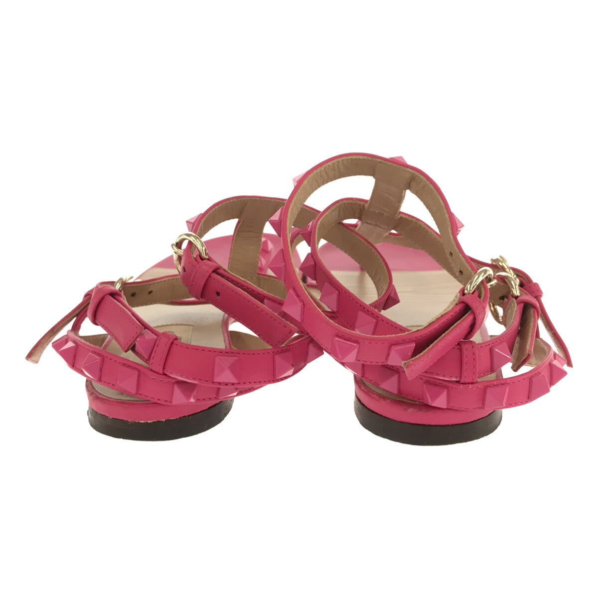華倫天奴·格拉瓦尼 | Rockstud 平底人字拖涼鞋 | 37 |粉紅色 |女性的