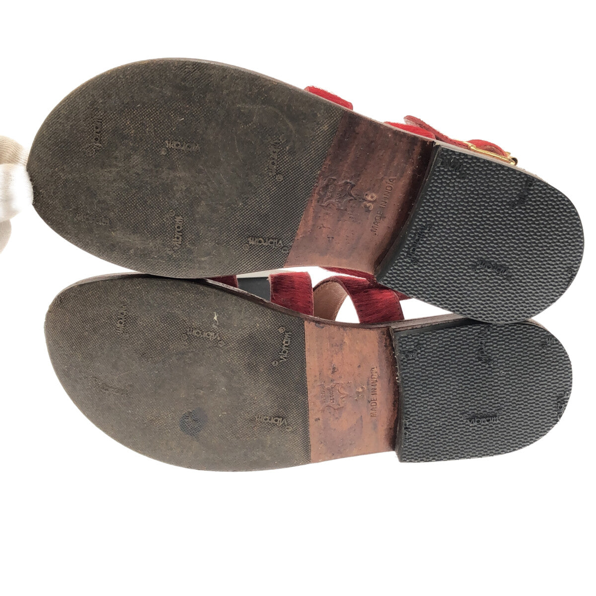 MARNI / 마르니 | 하라코 가죽 샌들 | 36 | 레드 | 여성