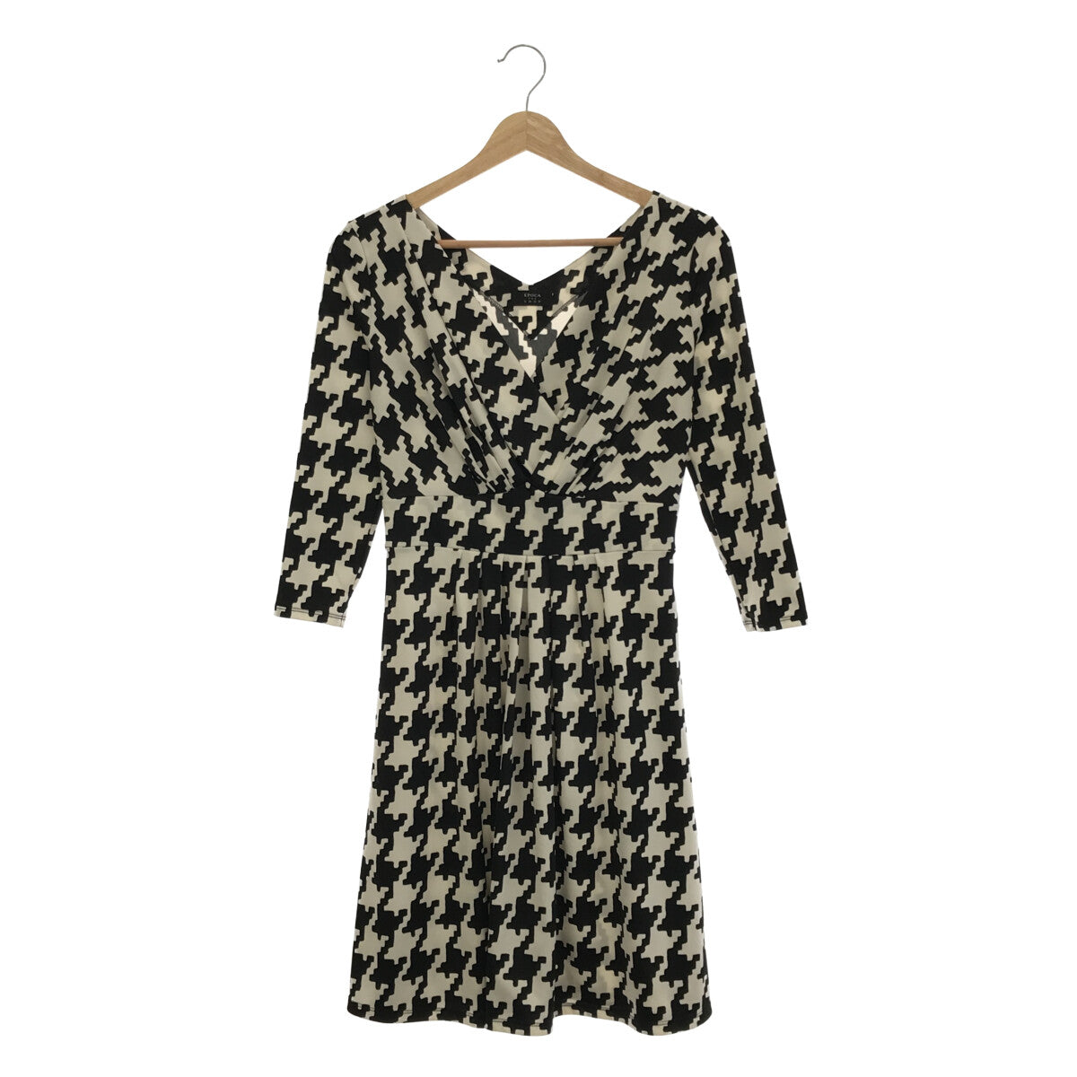 EPOCA THE SHOP / 에포카 더 숍 | 지오메트릭 프린트 카슈쿠르 원피스 | 36 | 화이트 / 블랙 | 여성